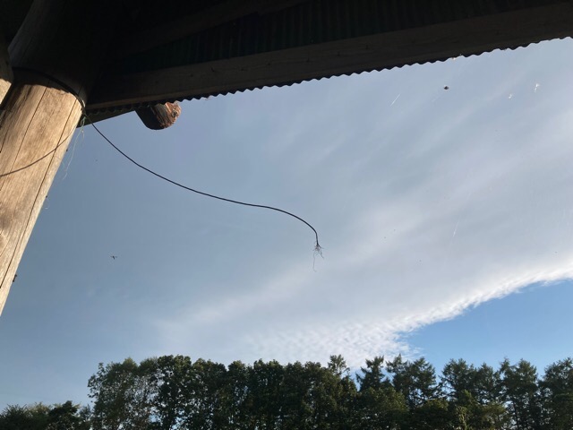 虚空に浮かぶヒモの端